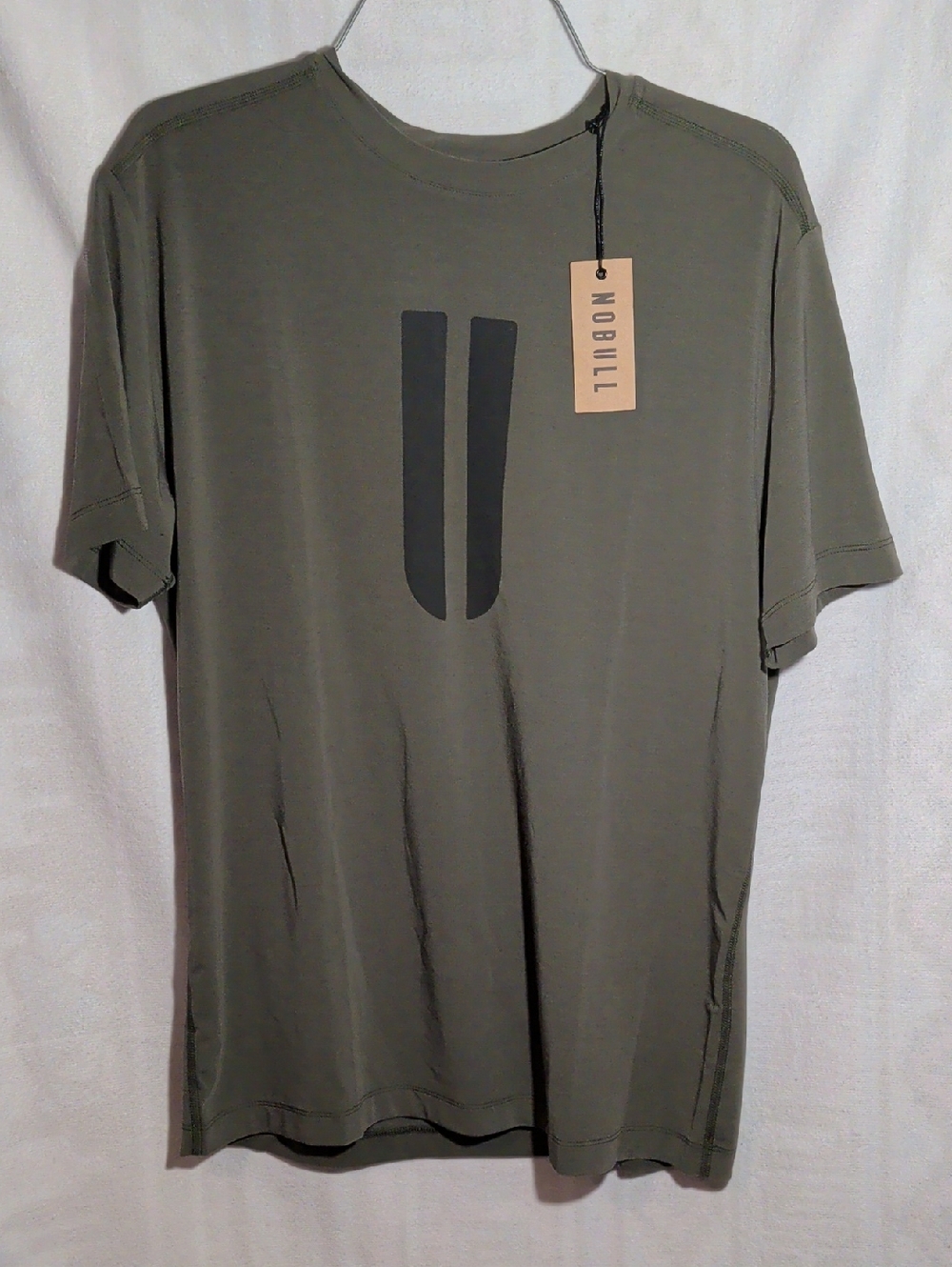 NOBULL Olive Crewneck Tee with Black Logo